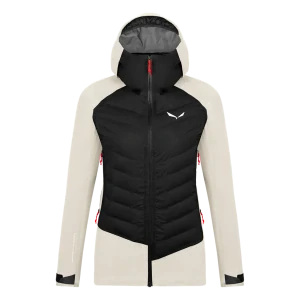 Dámská bunda Salewa SELLA PTX 3L HYB JACKET Oatmeal Black