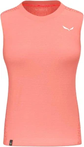 Dámské triko Salewa PURE SALAMANDER MERINO TANKTOP Lantana Pink Melange