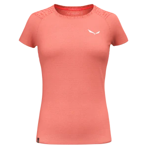 Dámské triko Salewa PURE SALAMANDER MERINO T-SHIRT Lantana Pink Melange