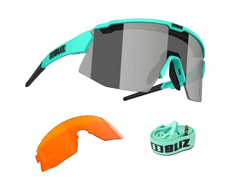 Sluneční brýle Bliz Breeze 52102-30 Turquoise Frame Smoke with Silver Mirror Lens Cat.3 + Orange Lens Cat.2
