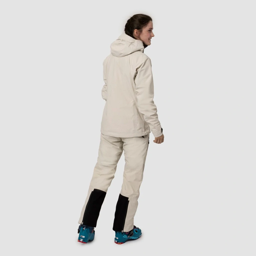 Dámská bunda Salewa SELLA PTX 3L HYB JACKET Oatmeal Black