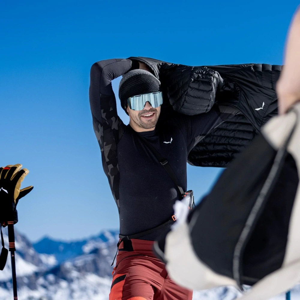 Pánské triko Salewa CRISTALLO WARM AMR TEE Black Out