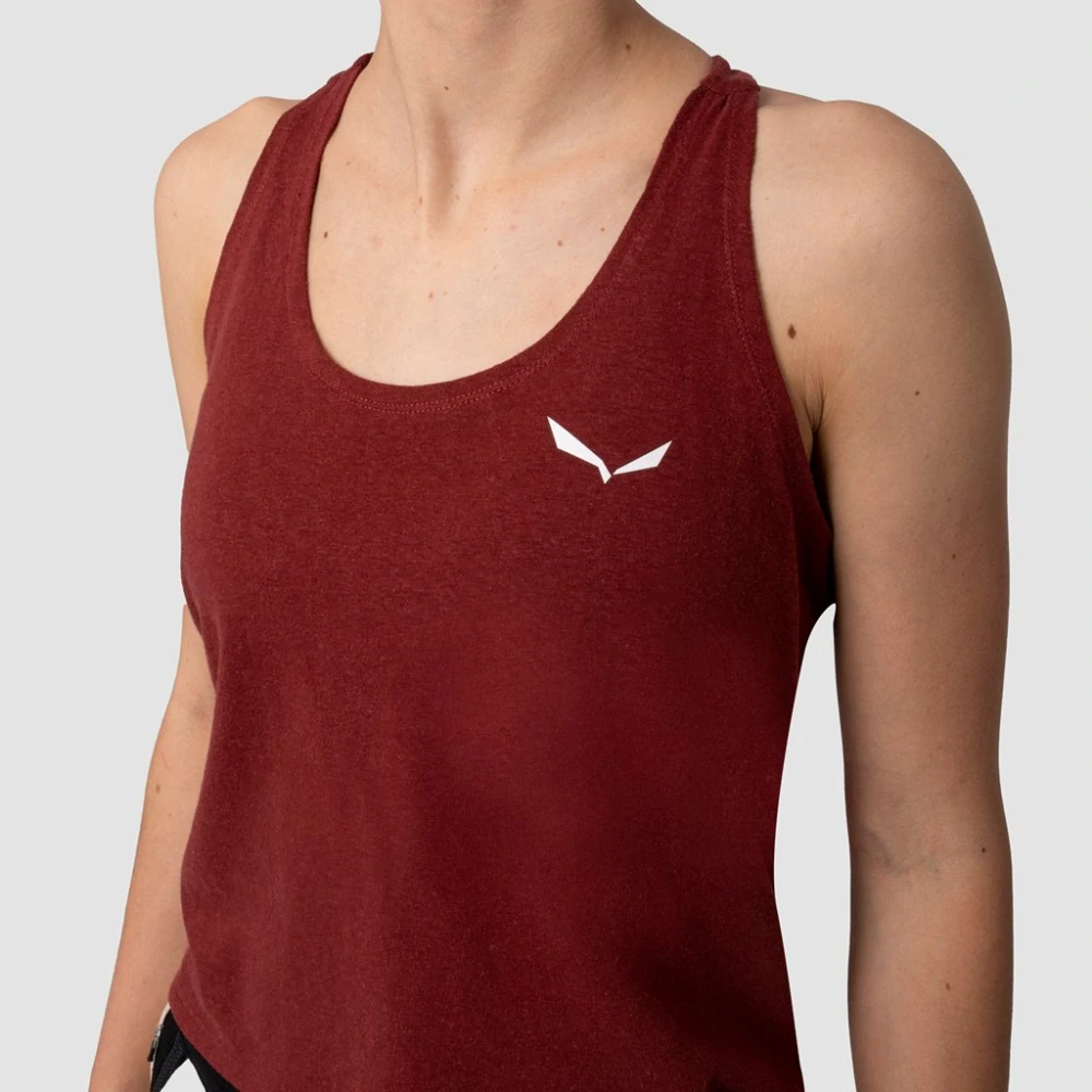 Dámské triko Salewa LAVAREDO HEMP TANK TOP Syrah