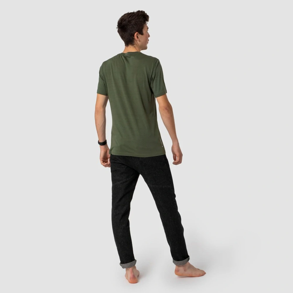 Pánské triko Salewa PURE EAGLE SKETCH MERINO T-SHIRT Thyme