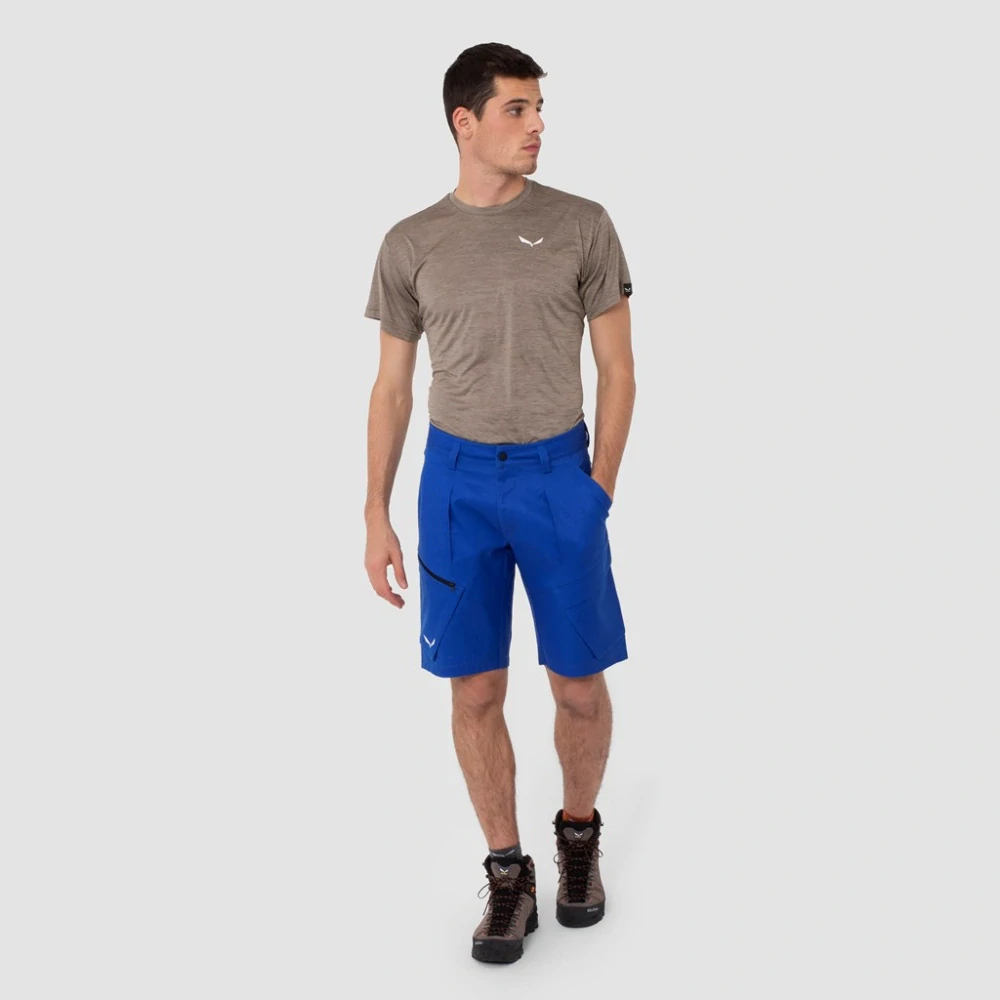 Pánské kraťasy Salewa PUEZ HEMP CARGO SHORTS Electric Blue
