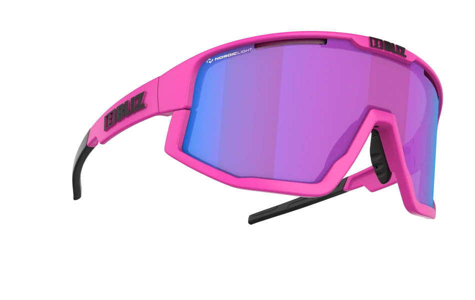 Sluneční brýle Bliz Fusion 52105-44N Pink Frame NanoOptics / Nordic Light Begonia with Blue Multi Lens Cat.2
