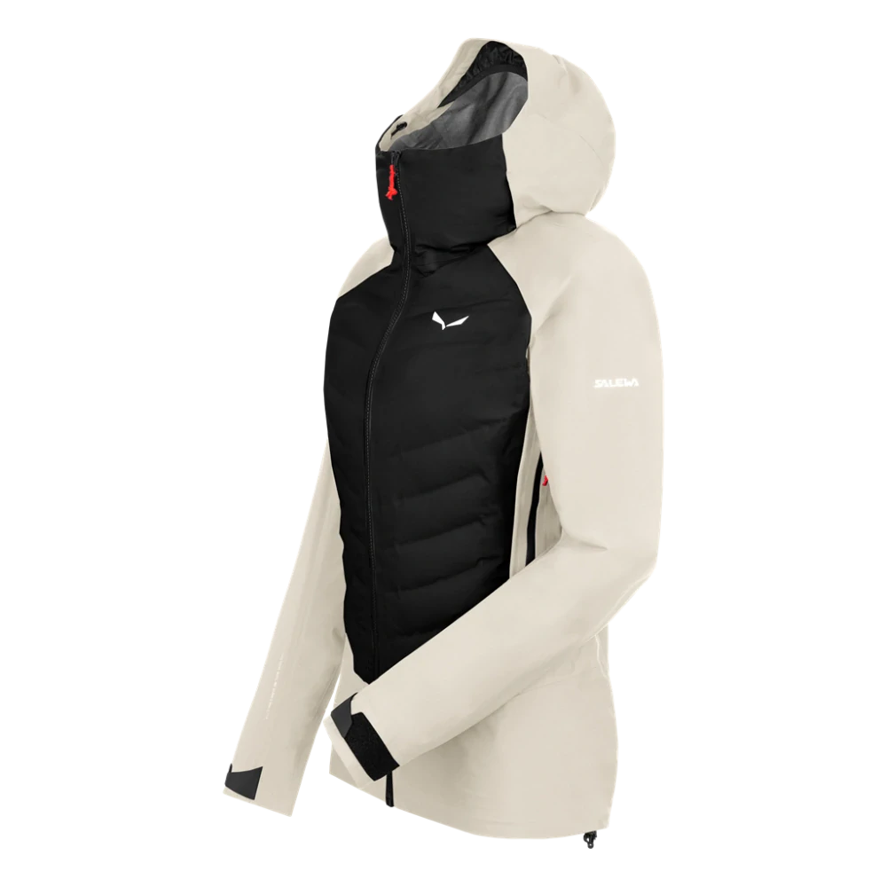 Dámská bunda Salewa SELLA PTX 3L HYB JACKET Oatmeal Black