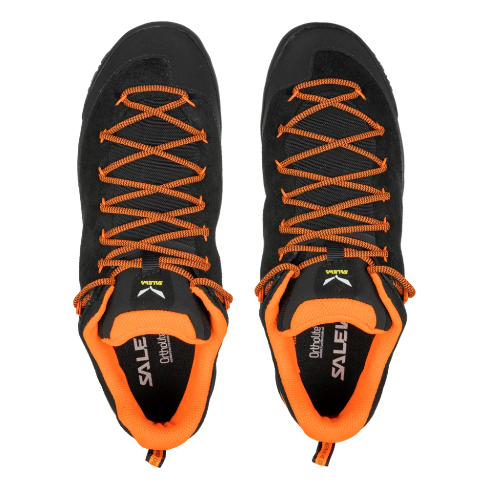 Boty Salewa WILDFIRE LEATHER pánské Black/Fluo Orange